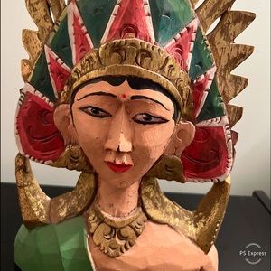 Made in Indonesia standing wood sculpture